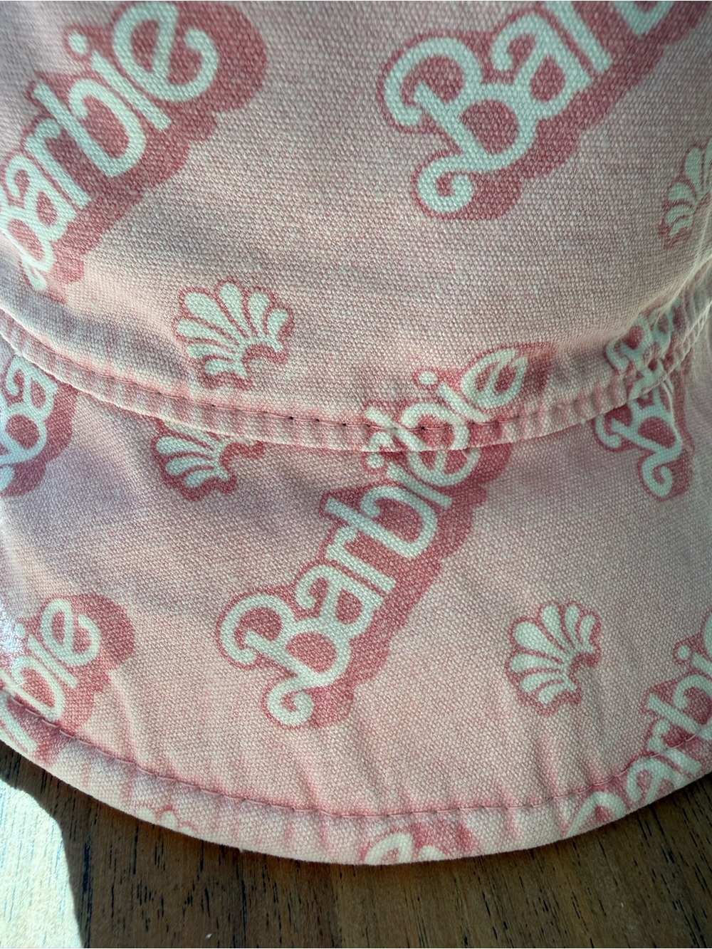 Lele Sadoughi Pink Barbie Logo Bucket Hat for Kids - Picture 7 of 7